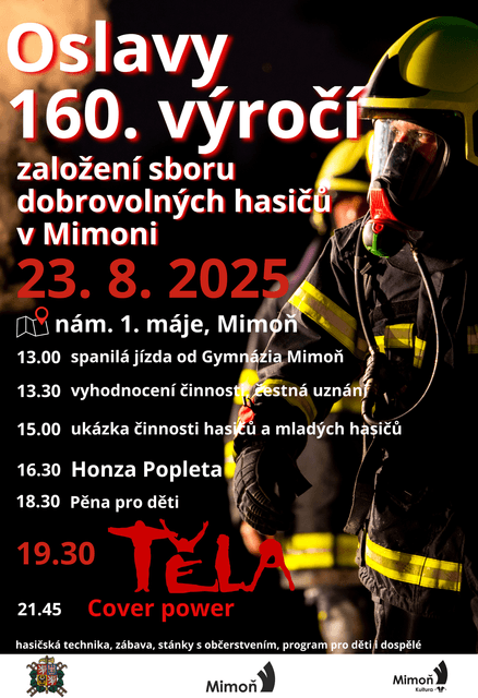 Oslavy 160. výročí založení sboru dobrovolných hasičů v Mimoni